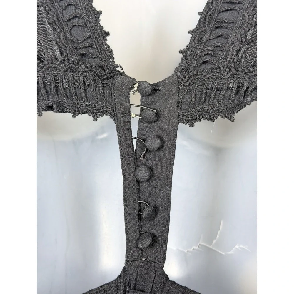 Free People Lace Open Back Mini Dress 4 Honeysuckle Boho Fairy‎ Grunge Gothic